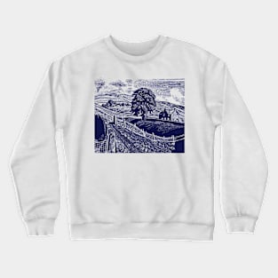 cobalt blue landscape Crewneck Sweatshirt